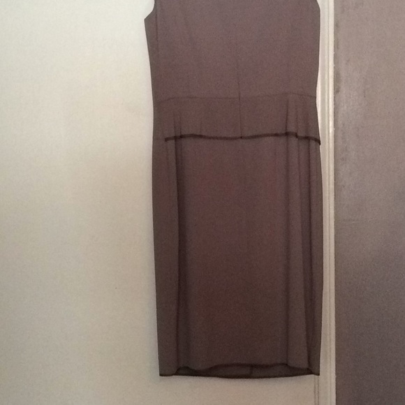 Sheath Style Anne Klein Dress Taupe - Picture 6 of 7